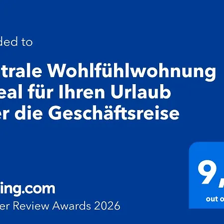 Zentrale Wohlfuehlwohnung - Ideal Fuer Ihren Urlaub Oder Geschaeftsreise Apartment